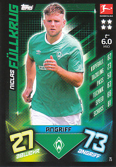 Niclas Fullkrug Werder Bremen 2019/20 Topps MA Bundesliga #75